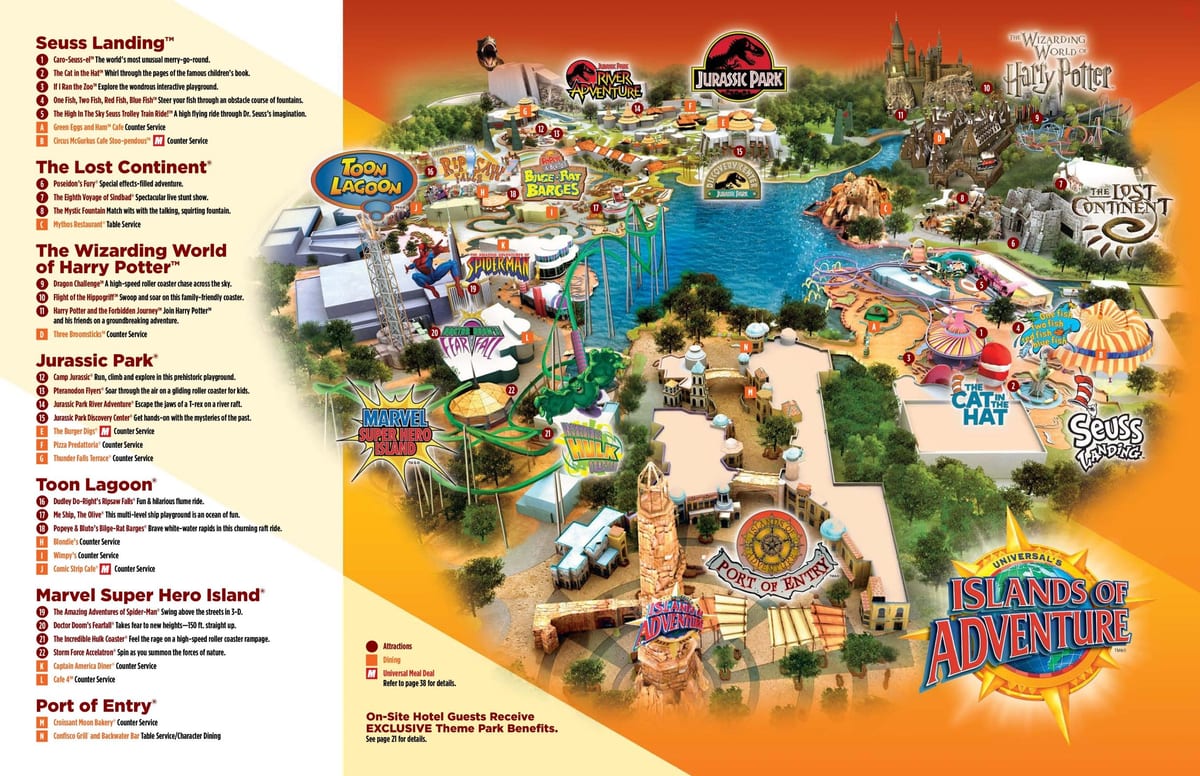 Universal Studios 지도 해리 포터