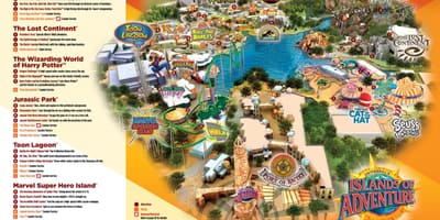 Universal Studios 지도 해리 포터
